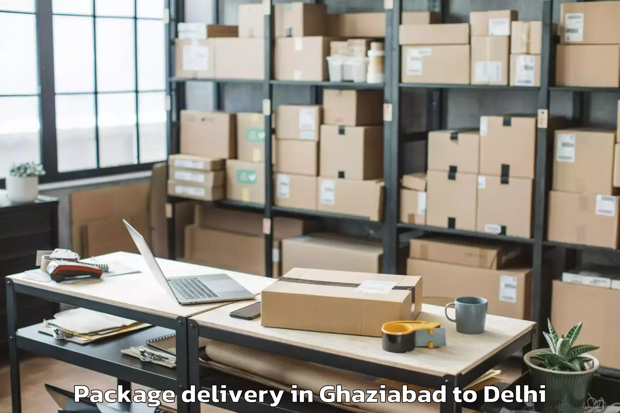 Trusted Ghaziabad to Naraina Industrial Estate Package Delivery